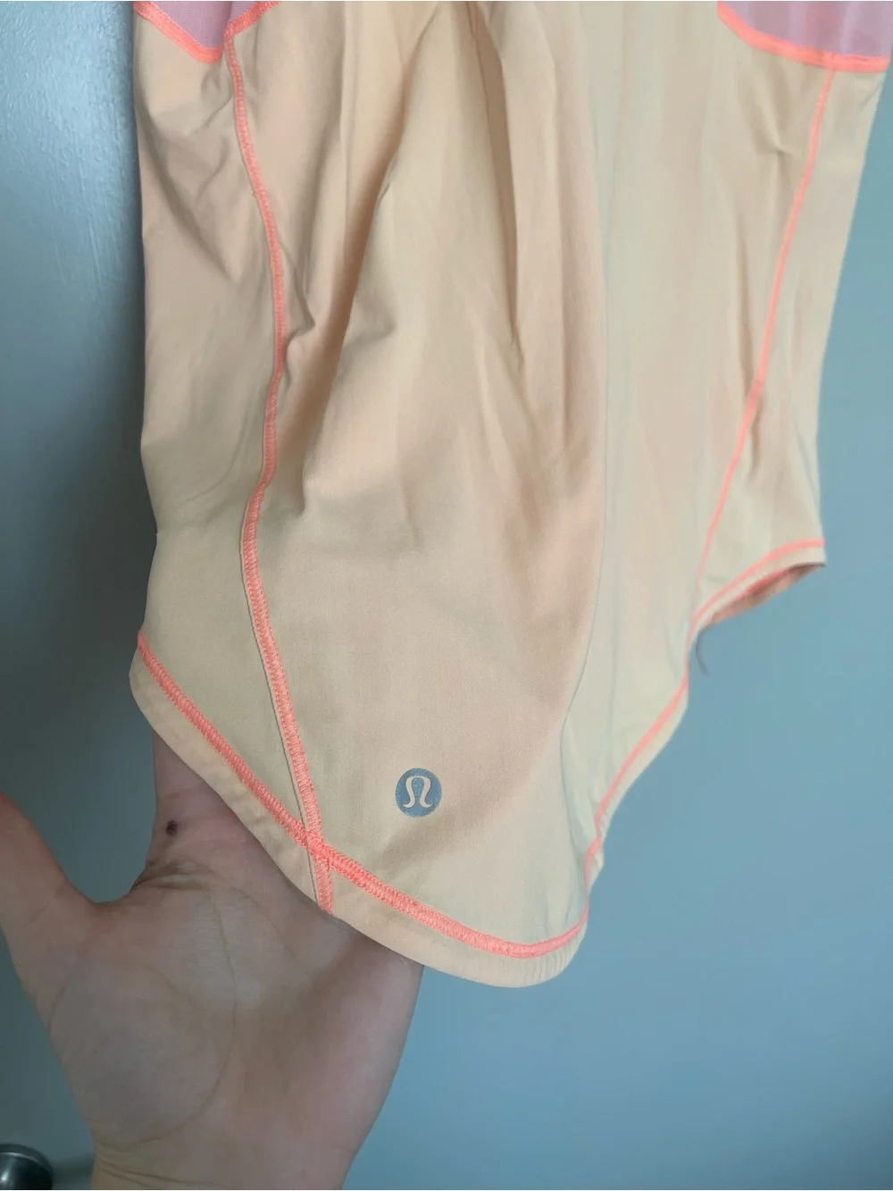 Lululemon Orange Mesh-Trim Performance Tank